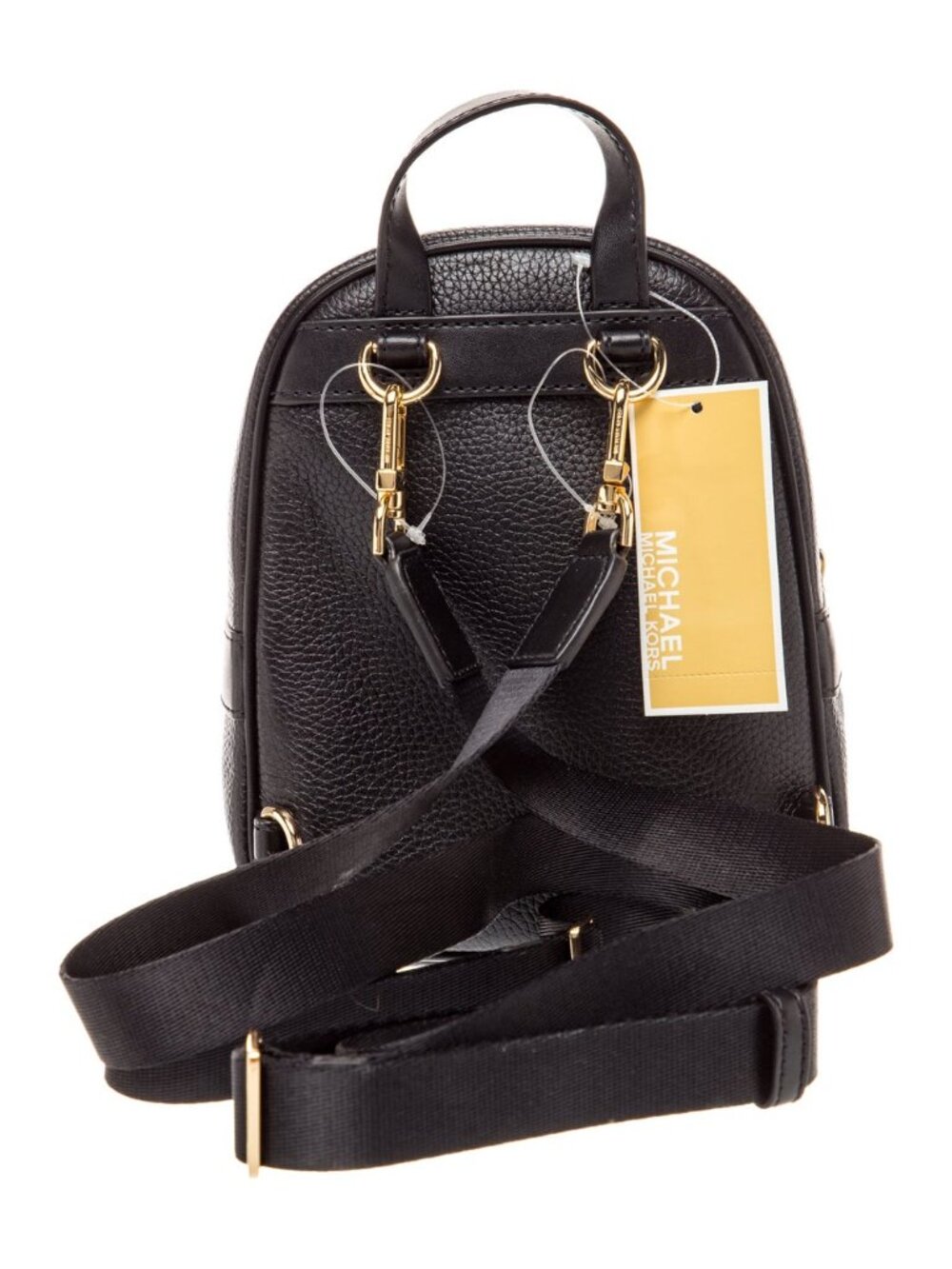 Michael Kors Black Leather Mini Backpack - Picture 3 of 5